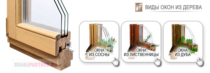 Деревянные окна со стеклопакетами в Москве